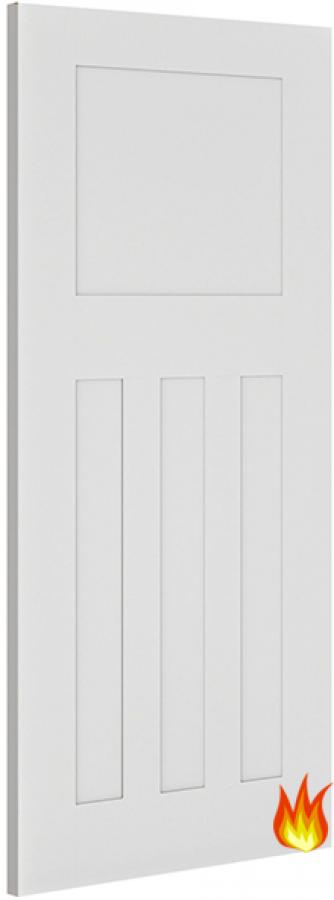 Cambridge (shaker style) White Primed Fire Door (FD30) with 18mm Lippings